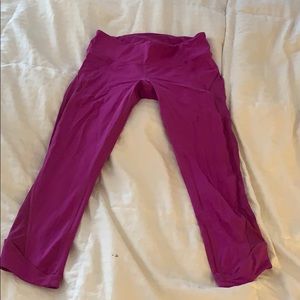 Lululemon athletica purple Capri leggings size 8